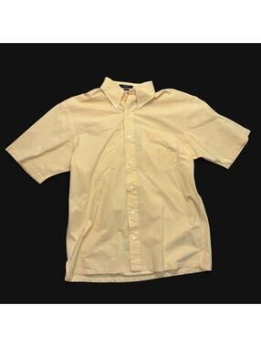 Indie Y2K skater Nautica yellow gingham button up shirt